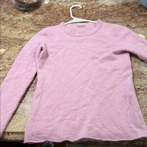 J crew 100 percent cashmere Light Pink Long Sleeve Sweater size small